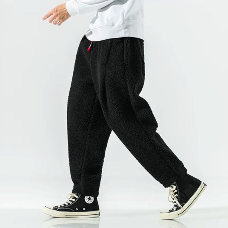 Men's Lambswool Joggers – Warm Relaxed Fit Winter Trousers – view 6