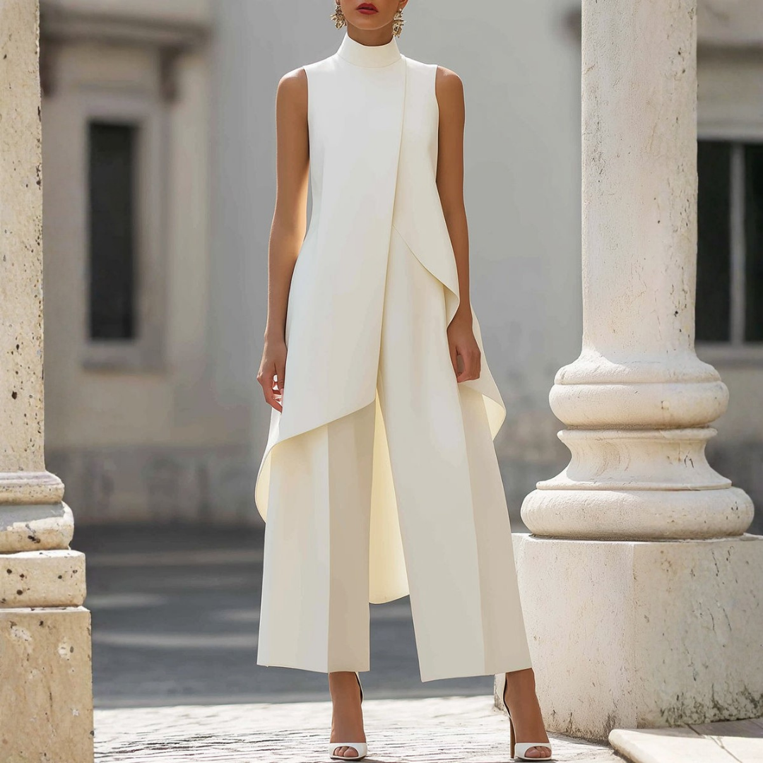 Women's Elegant Drop-Waist Jumpsuit - Ideal for Day or Night