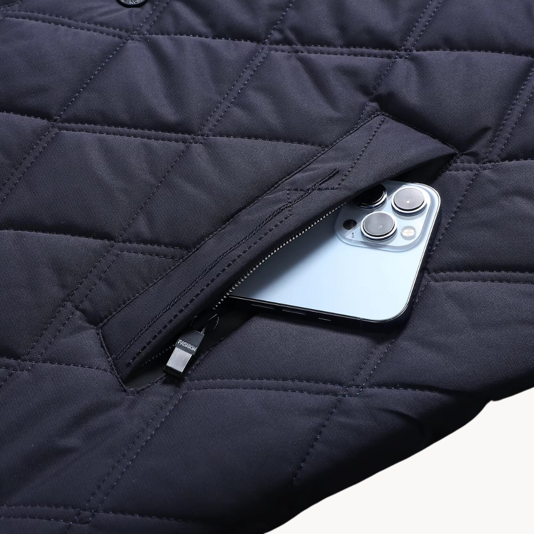 Men's Quilted Coat – Fleece Lined – Windproof & Water-Resistant – view 6