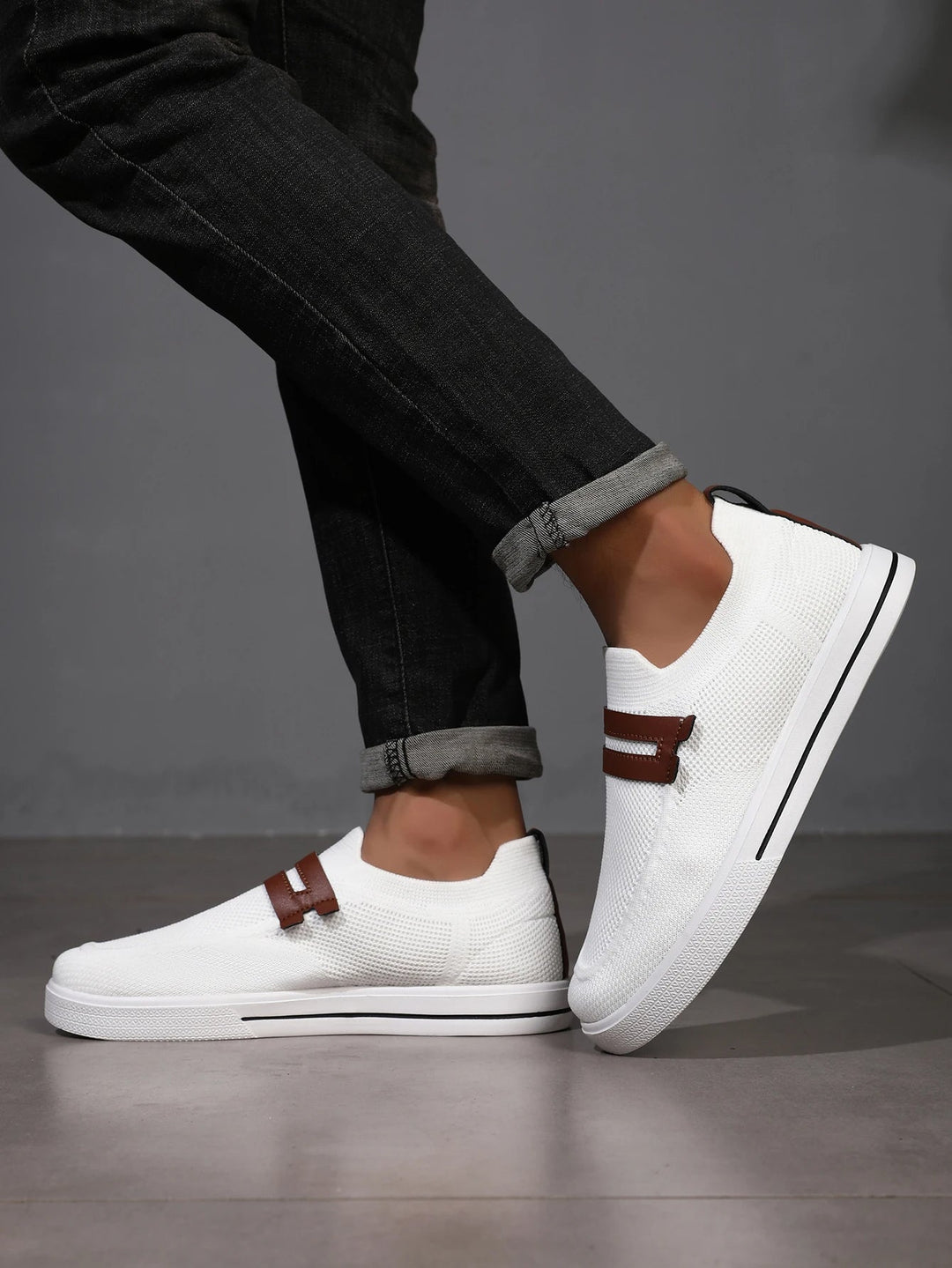 Men's Knit Slip-On Trainers – Lightweight Everyday Comfort – view 2
