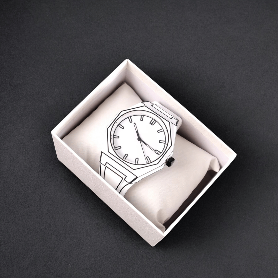 Unisex 3D Outline Watch with Silicone Strap – Water Resistant – view 10