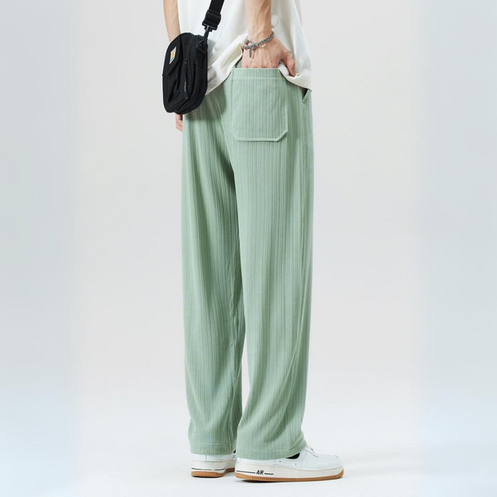 Men's Pleated Tailored Trousers – Elastic Waist Smart Casual – view 8