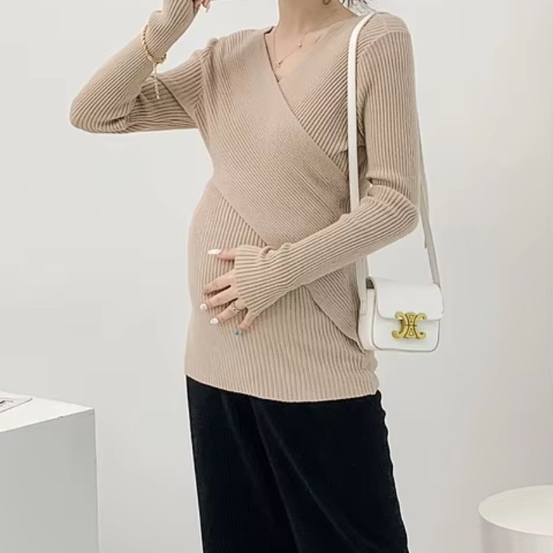 Women's Soft Knit Maternity & Nursing Jumper – Stretch Comfort – view 6