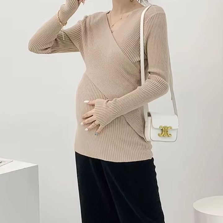 Women's Soft Knit Maternity & Nursing Jumper – Stretch Comfort – view 6