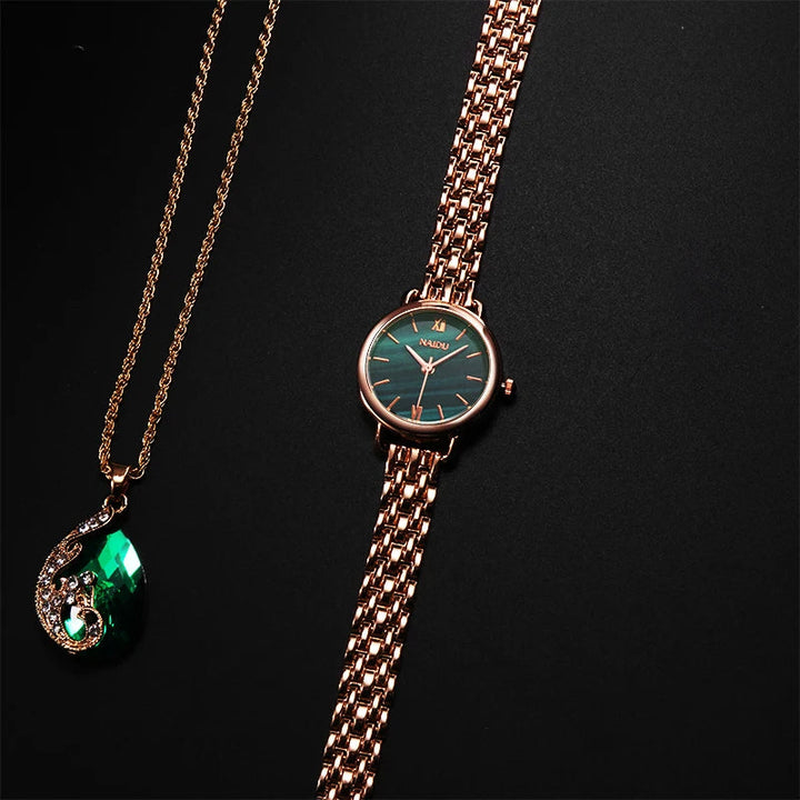 Women's Siena Marble Dial Watch – Stainless Steel Quartz Timepiece – view 4