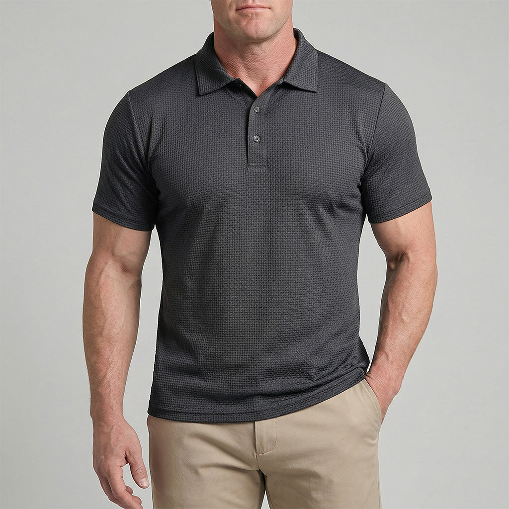 Men's Stretch Cotton Comfort Polo Shirt – Breathable Everyday Wear