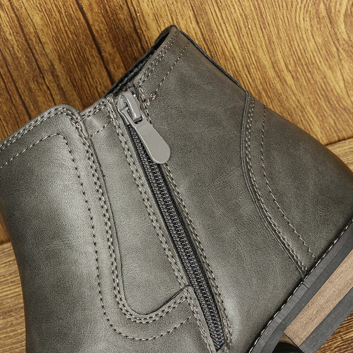 Alessio Men's Chelsea Boots – Burnished Side-Zip City Style – view 4
