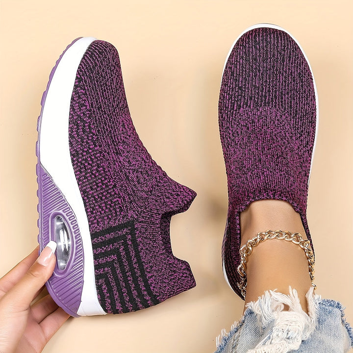 Women's Knit Air Cushion Sneakers - Orthopedic Comfort
