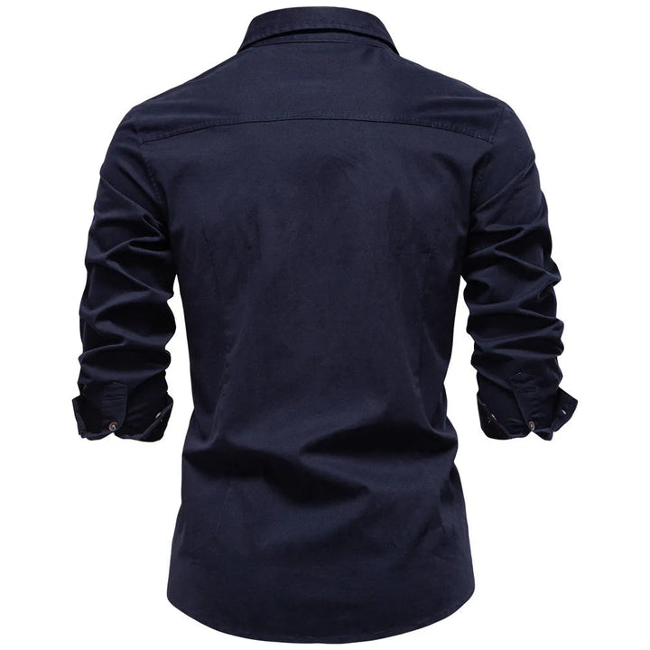 Men's Cotton Utility Overshirt – Heavyweight Workwear Shirt – view 12