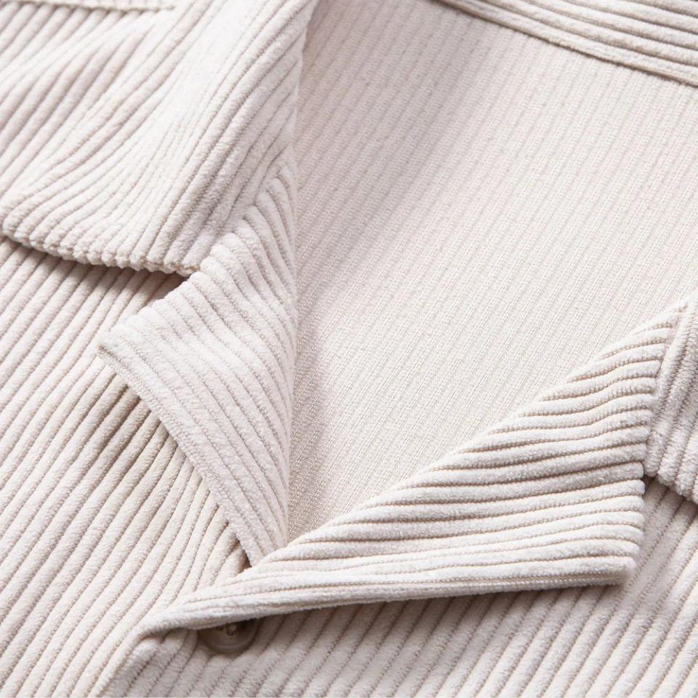 Men's Corduroy Cuban Collar Shirt – Short Sleeve Summer Staple – view 7