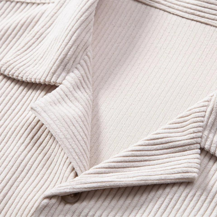 Men's Corduroy Cuban Collar Shirt – Short Sleeve Summer Staple – view 7