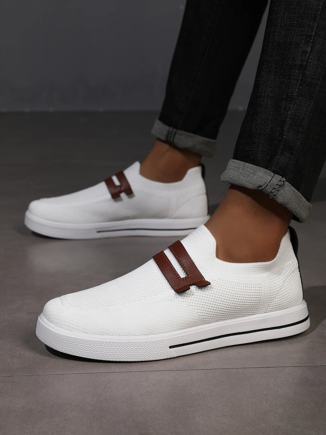 Men's Knit Slip-On Trainers – Lightweight Everyday Comfort – view 5