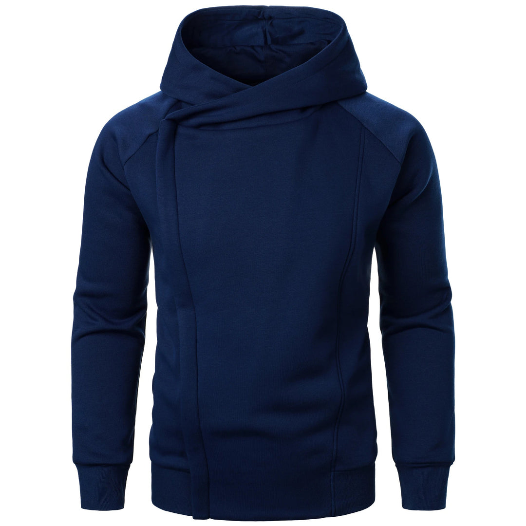 Men's Cotton-Blend Crossover Hoodie – Midweight Fleece Pullover – view 6