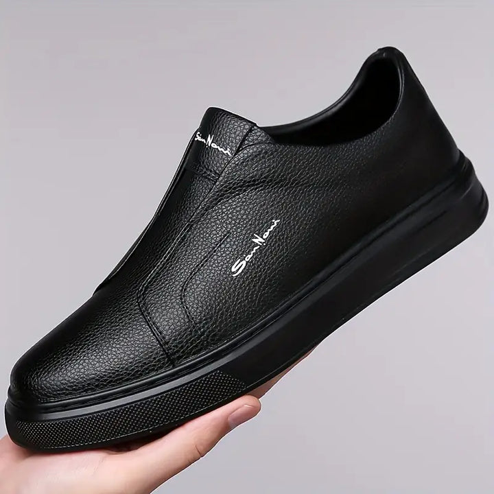 Men's Vegan Leather Slip-On Trainers – Easy Everyday Smart Casual – view 11