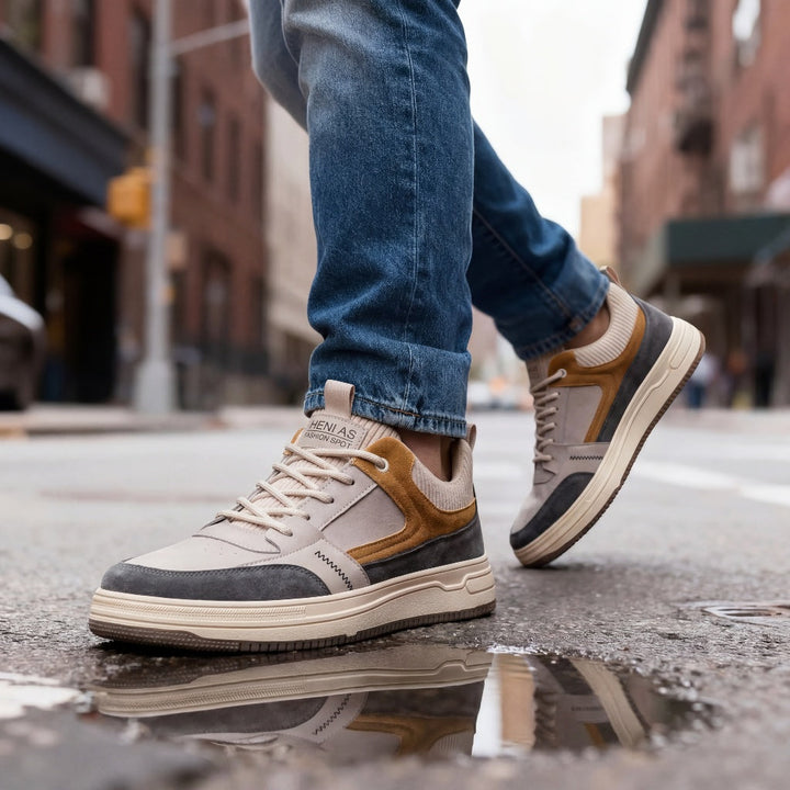 Men's Suede Sneakers – Retro Leather Trainers – Cushioned – view 6