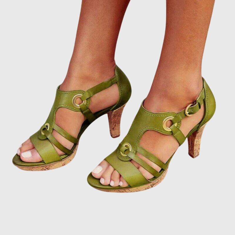 Women's Comfortable Leather Heels - Elegant & Supportive