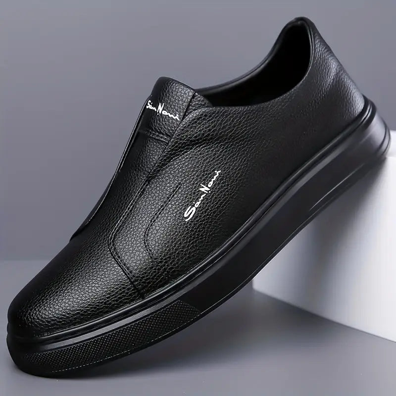 Men's Vegan Leather Slip-On Trainers – Easy Everyday Smart Casual – view 10