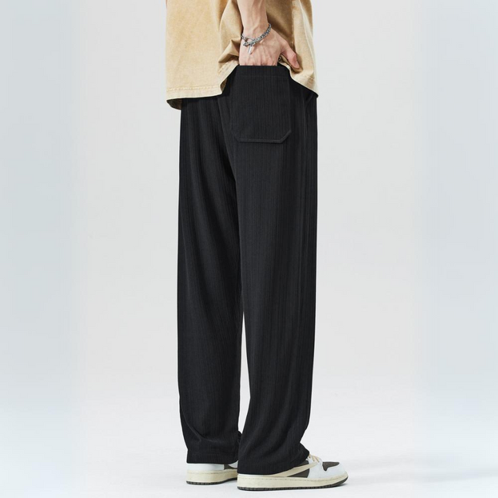 Men's Pleated Tailored Trousers – Elastic Waist Smart Casual – view 5