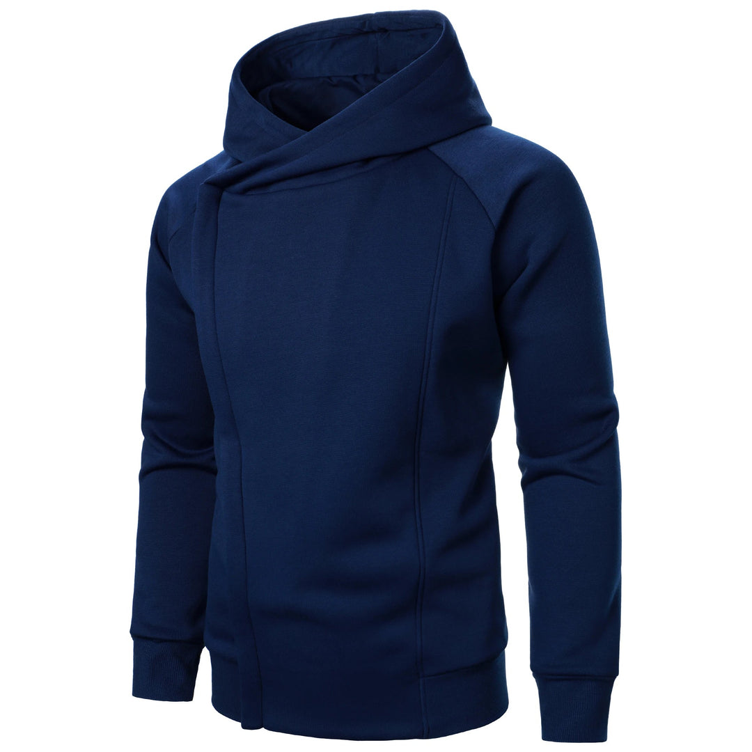 Men's Cotton-Blend Crossover Hoodie – Midweight Fleece Pullover – view 7
