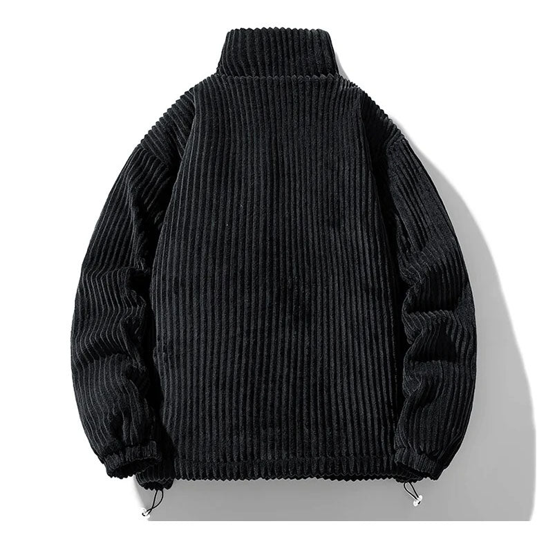 Men's Corduroy Jacket – Quilted Lining – Funnel Neck Warmth – view 12