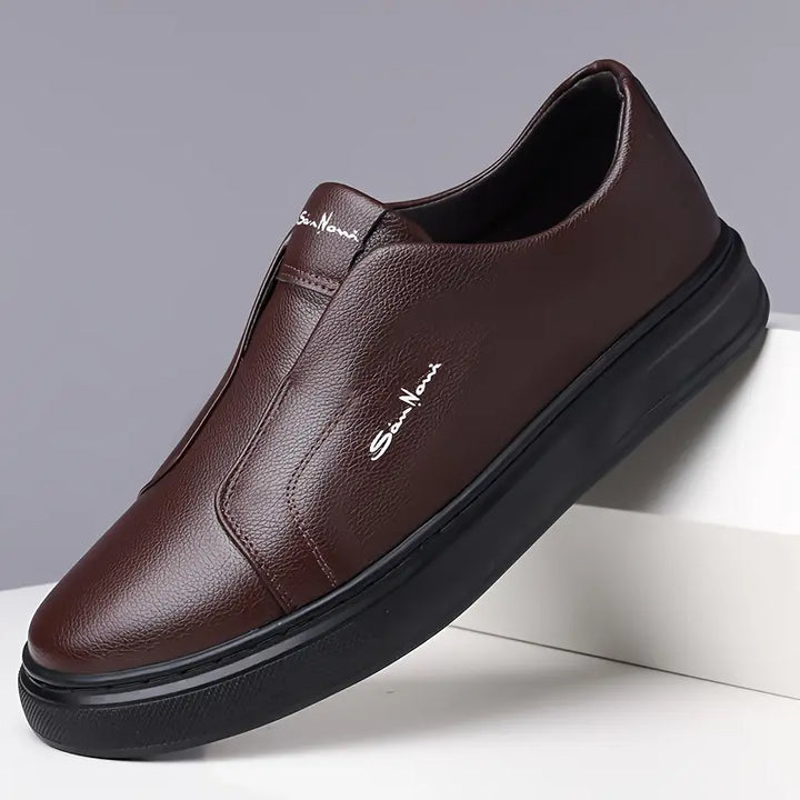 Men's Vegan Leather Slip-On Trainers – Easy Everyday Smart Casual – view 5