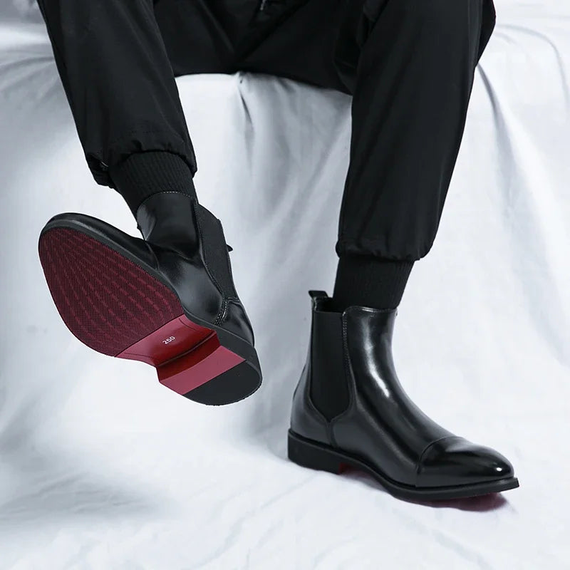 Men's Vegan Leather Slip-On Boots – Air-Cooled Comfort Sole – view 2