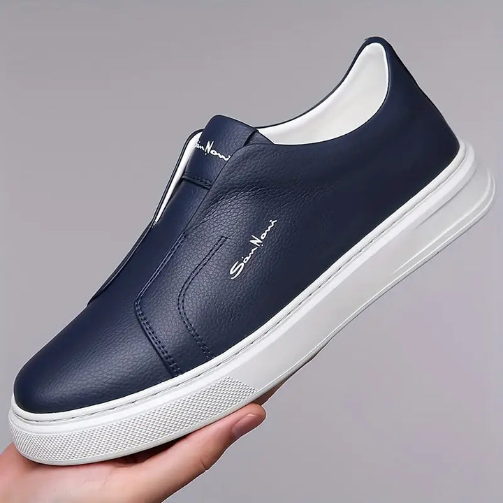 Men's Vegan Leather Slip-On Trainers – Easy Everyday Smart Casual – view 3