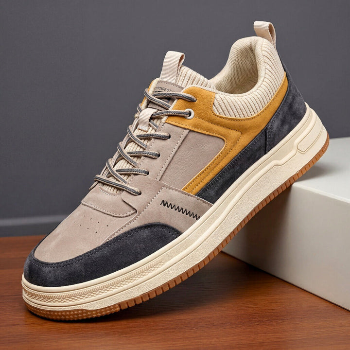 Men's Suede Sneakers – Retro Leather Trainers – Cushioned