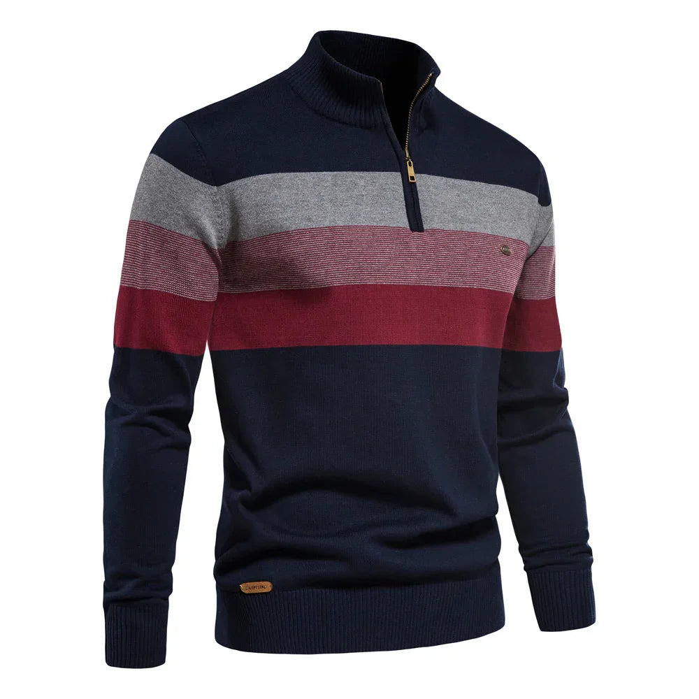 Men's Cotton-Cashmere Jumper – Slim Fit Argyle Knit Sweater – view 5