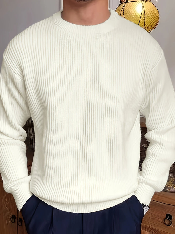 Milan Men's Crew Neck Knit Jumper – Soft Everyday Knitwear – view 6