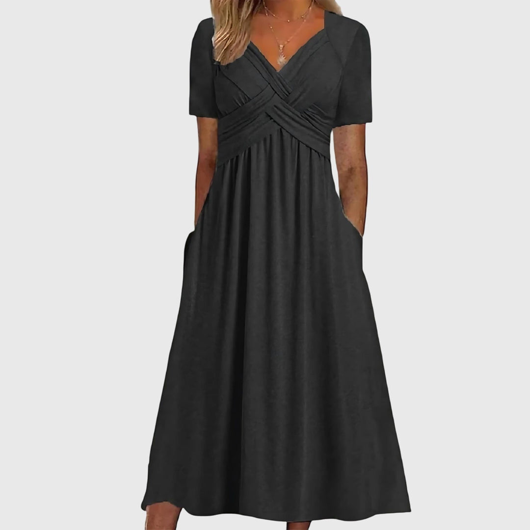 Women's Midi Dress with Tummy Control - Effortless Elegance