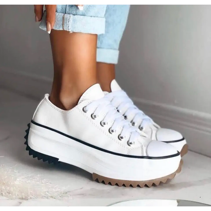 Women's Canvas Platform Trainers – Cushioned Sole Everyday Style – view 6