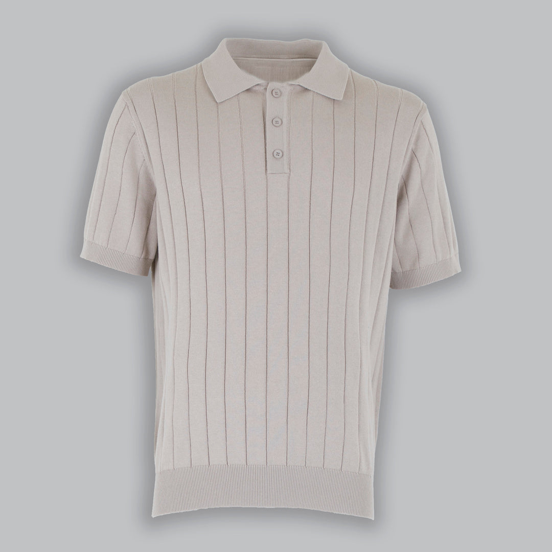 Men's Cotton Crepe Knit Polo Shirt – Revere Collar Summer Knit – view 4