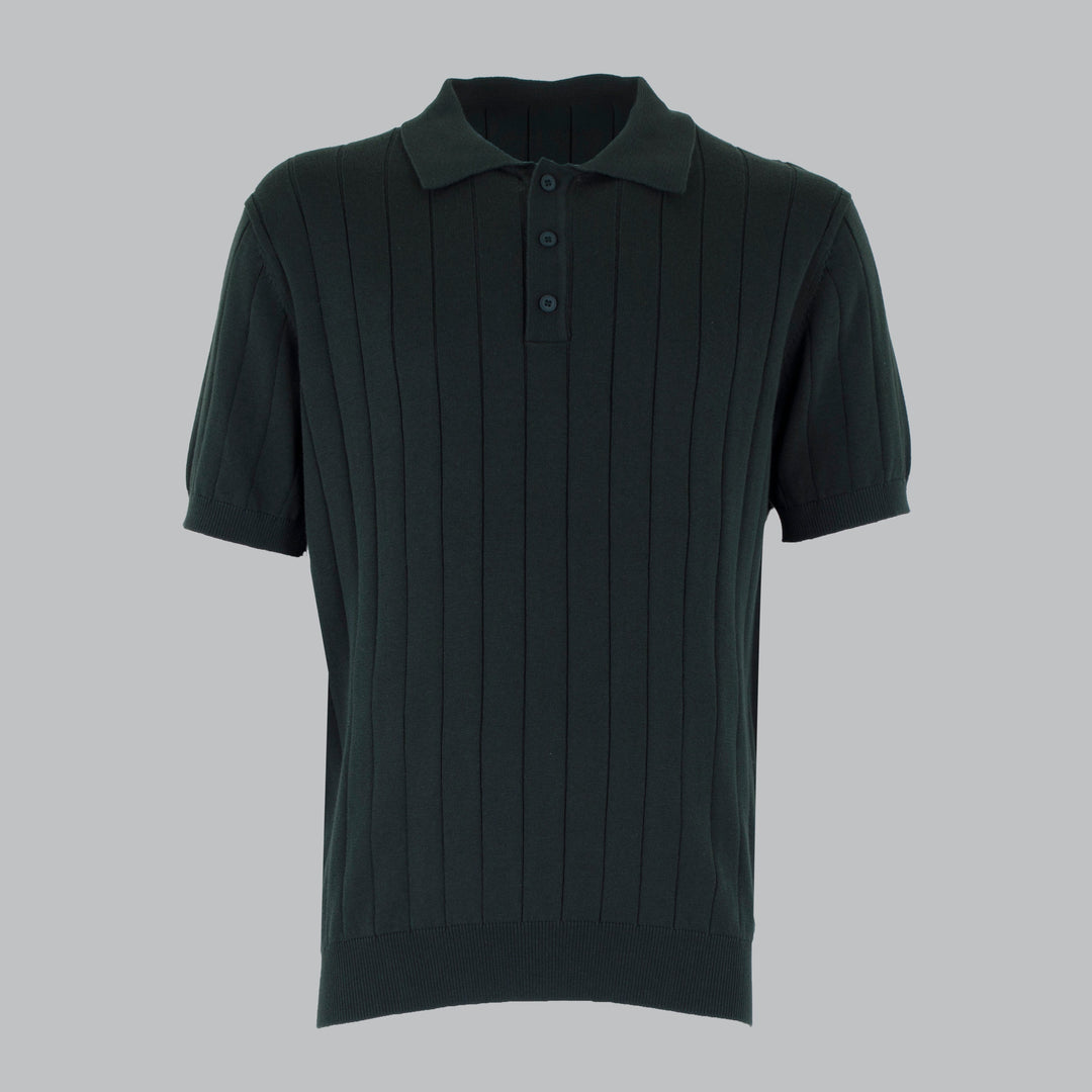 Men's Cotton Crepe Knit Polo Shirt – Revere Collar Summer Knit – view 8