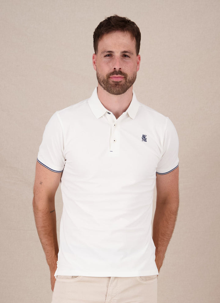 Men's Garment-Dyed Cotton Polo Shirt – Soft Washed Colours – view 3