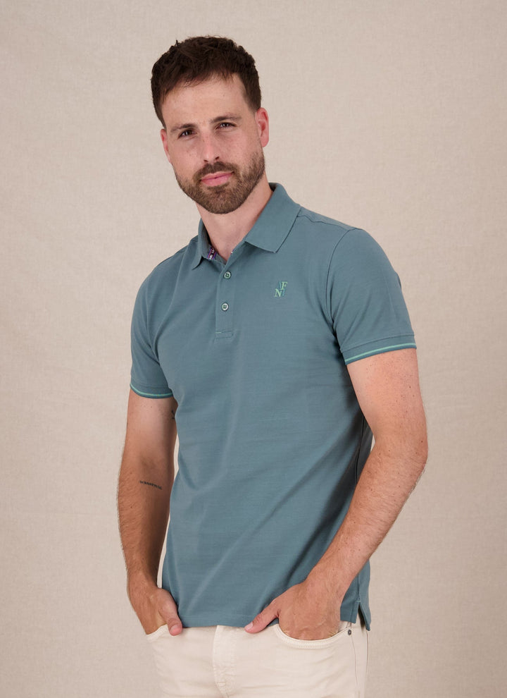 Men's Garment-Dyed Cotton Polo Shirt – Soft Washed Colours – view 9