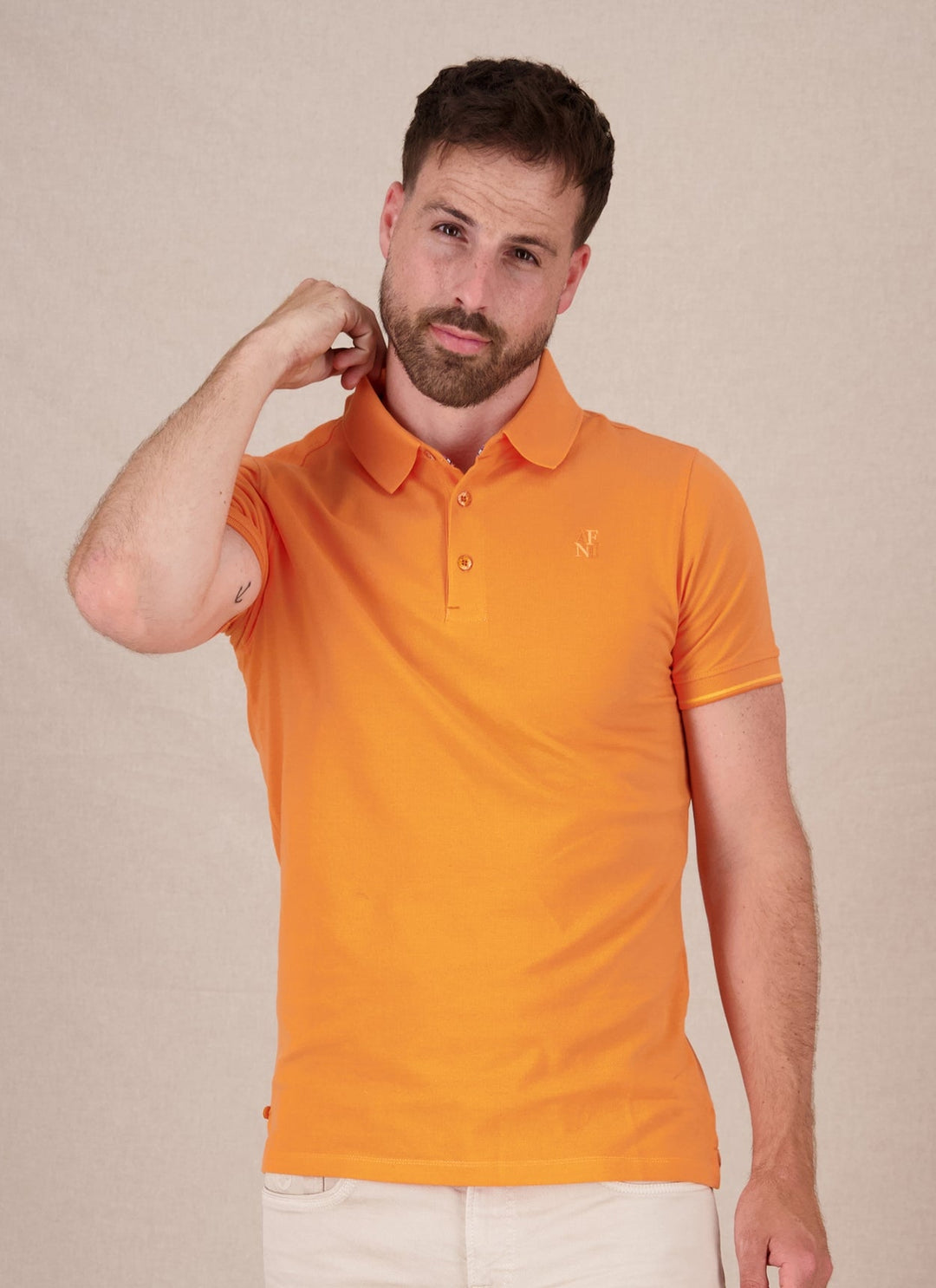 Men's Garment-Dyed Cotton Polo Shirt – Soft Washed Colours