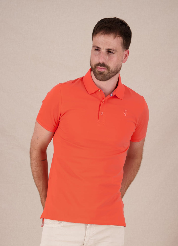 Men's Garment-Dyed Cotton Polo Shirt – Soft Washed Colours