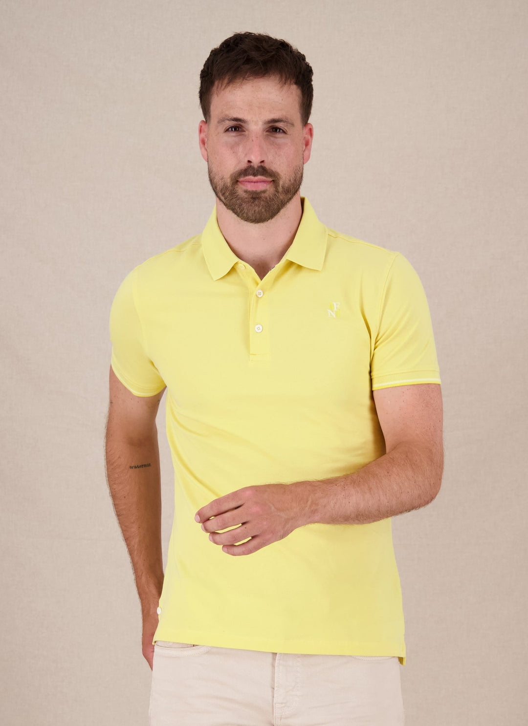 Men's Garment-Dyed Cotton Polo Shirt – Soft Washed Colours