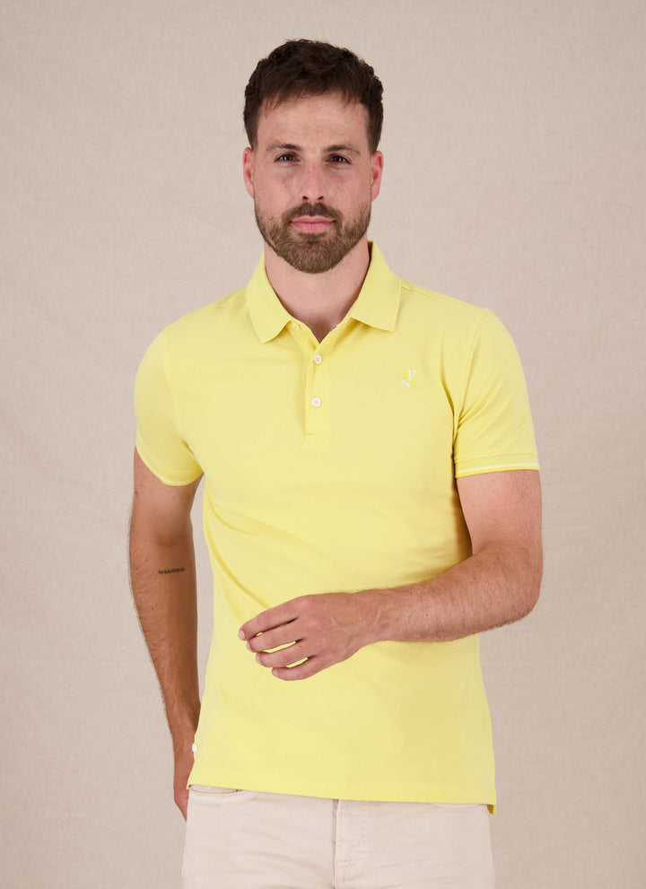 Men's Garment-Dyed Cotton Polo Shirt – Soft Washed Colours
