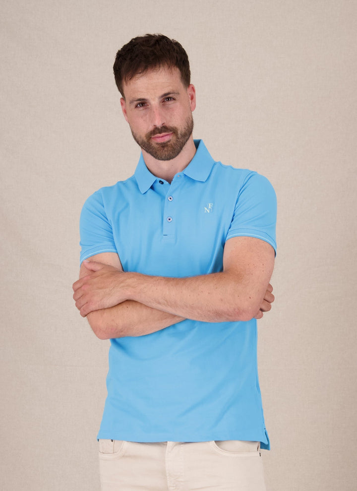 Men's Garment-Dyed Cotton Polo Shirt – Soft Washed Colours