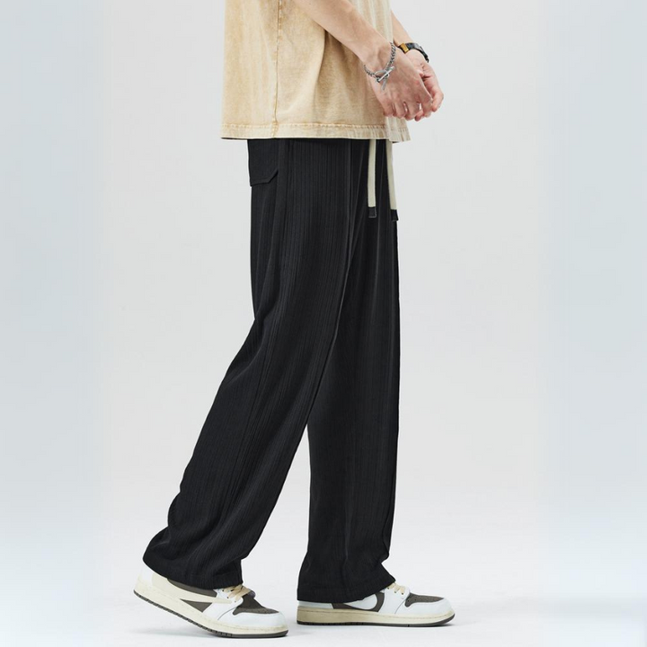 Men's Pleated Tailored Trousers – Elastic Waist Smart Casual – view 6