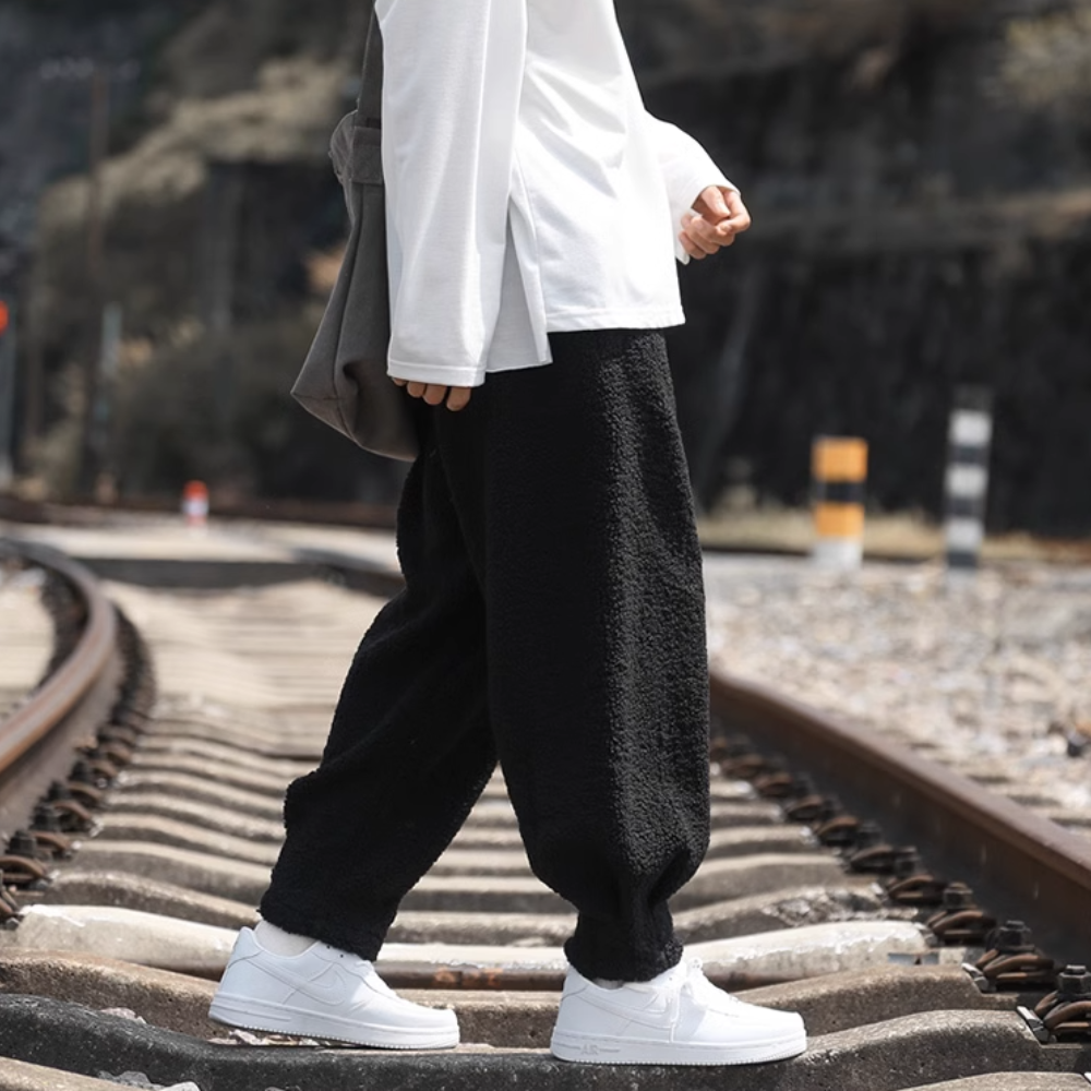 Men's Embroidered Joggers – Soft Japanese-Inspired Comfort – view 8