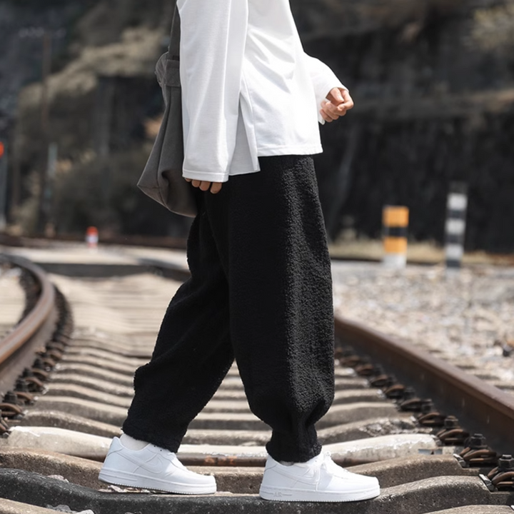 Men's Embroidered Joggers – Soft Japanese-Inspired Comfort – view 8