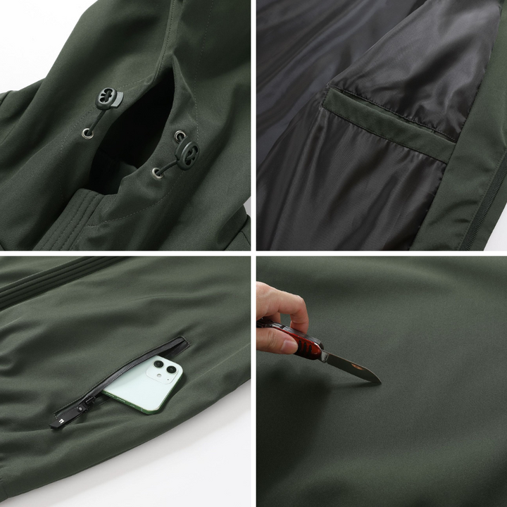 Men's Windproof Waterproof Shell Jacket – Lightweight Rain Layer – view 7