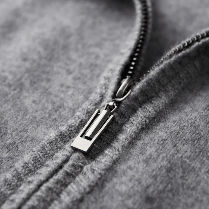 Men's Cashmere Zip Cardigan – Ashford Fine Knit Layer – view 6