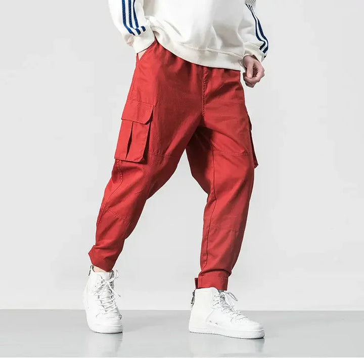 Men's Cotton Cargo Trousers – Utility Pockets – Adjustable Cuffs – view 2