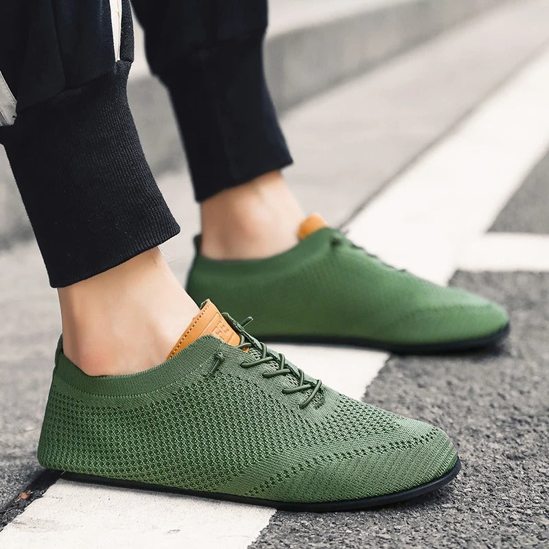 Men's Mesh Knit Slip-On Trainers – Lightweight Comfort