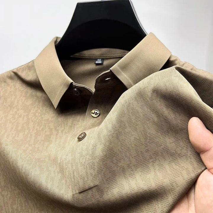 Men's Silk-Touch Tailored Shirt – Breathable Smart-Casual Wear