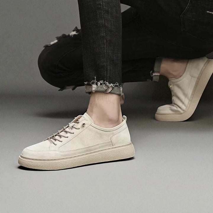 Men's Suede Lace-Up Trainers – Lightweight Casual Shoes – view 4